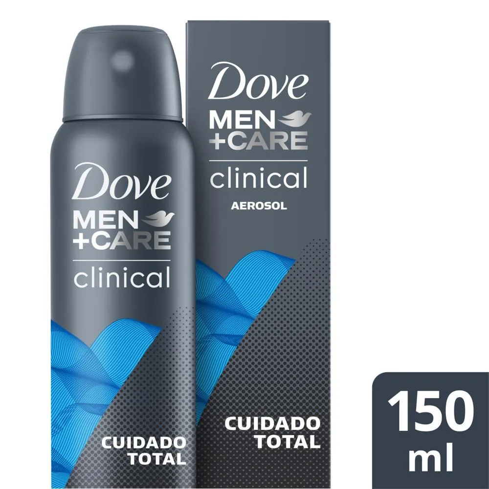 Desodorante Antitranspirante Aerosol Dove Men +Men Clinical Cuidado Total 96h 150ml