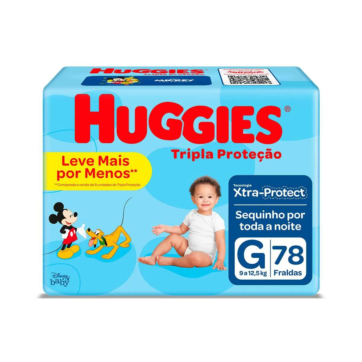 Fralda Huggies Tripla Proteção G - 78 Unidades