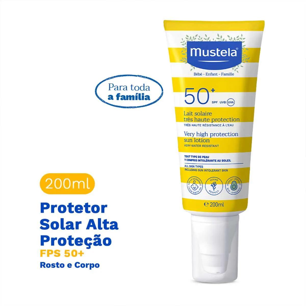 Protetor Solar Corporal Spray FPS 50+ Mustela 200ml