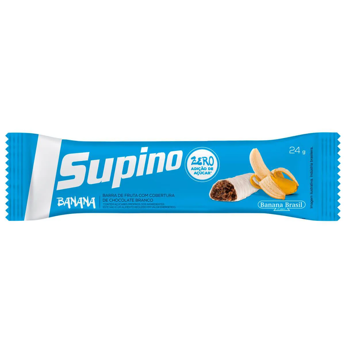 Barra de Fruta Supino Sabor Chocolate Branco com Recheio de Banana com 24g