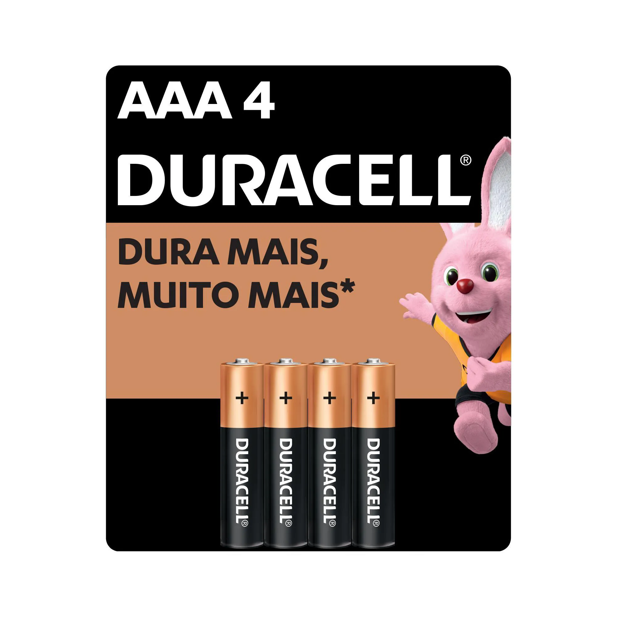 Pilha AAA Duracell Palito com 4 unidades