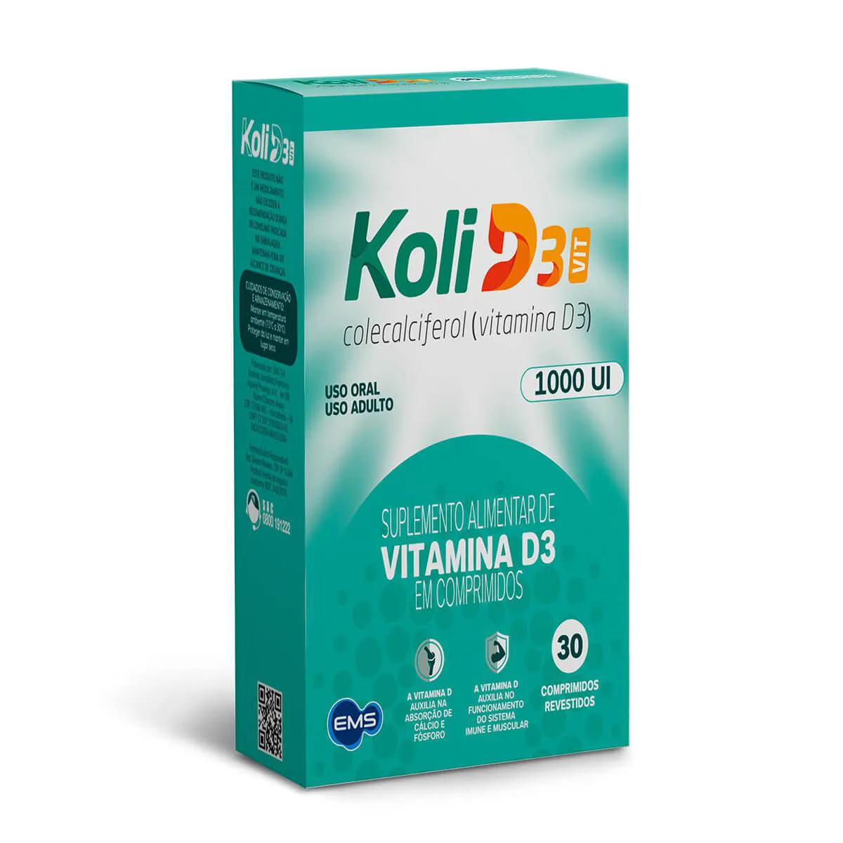 Vitamina D 1.000UI Koli D3 Vit 30 comprimidos