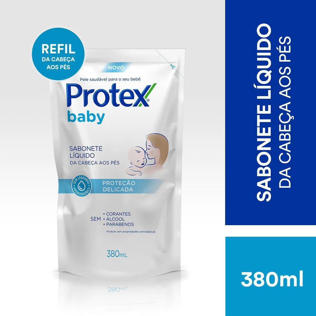 Refil Sabonete Líquido Protex Baby Proteção Delicada Cabeça aos Pés 380ml