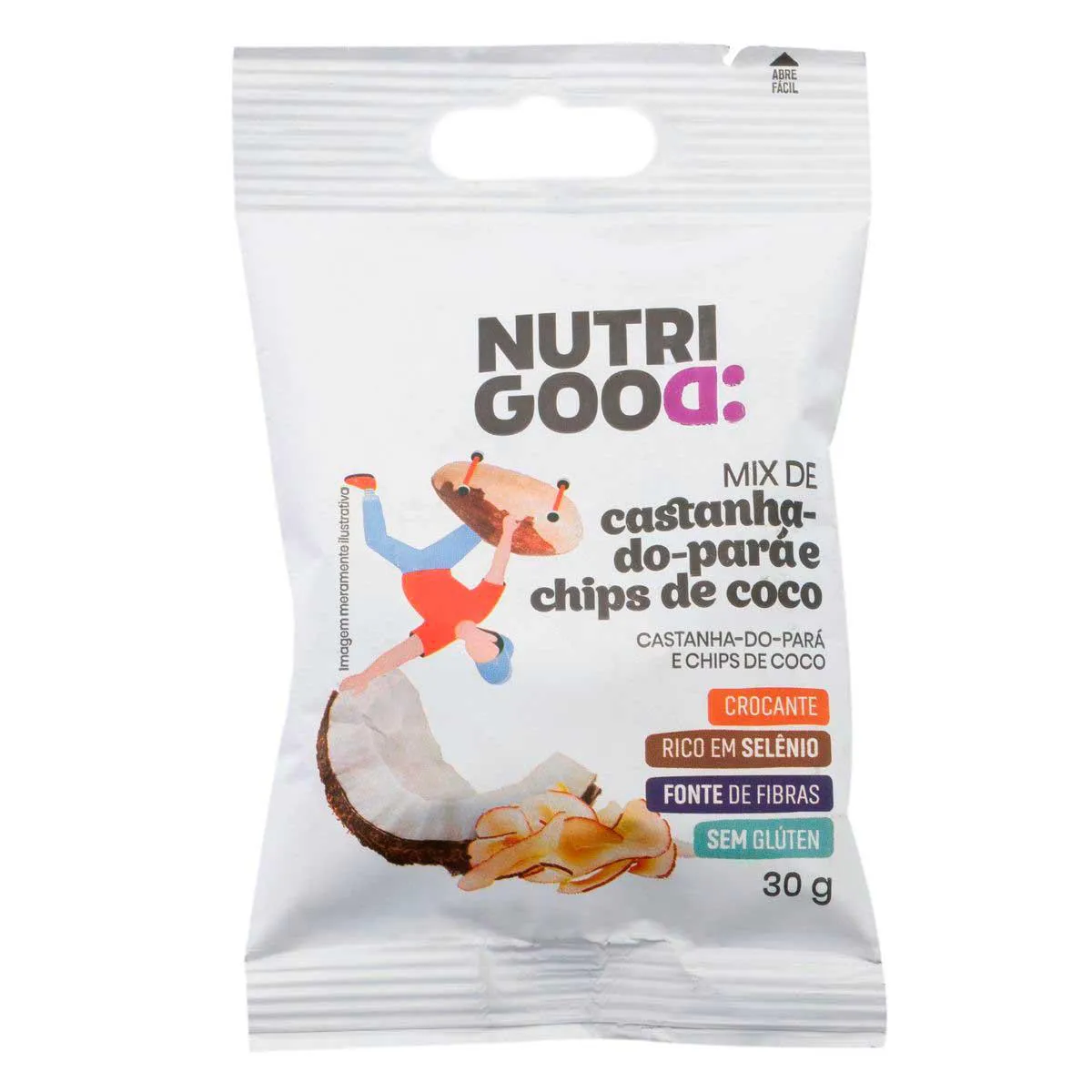 Chips Assados Nutrigood Mix Castanha-do-Pará e Côco 30g