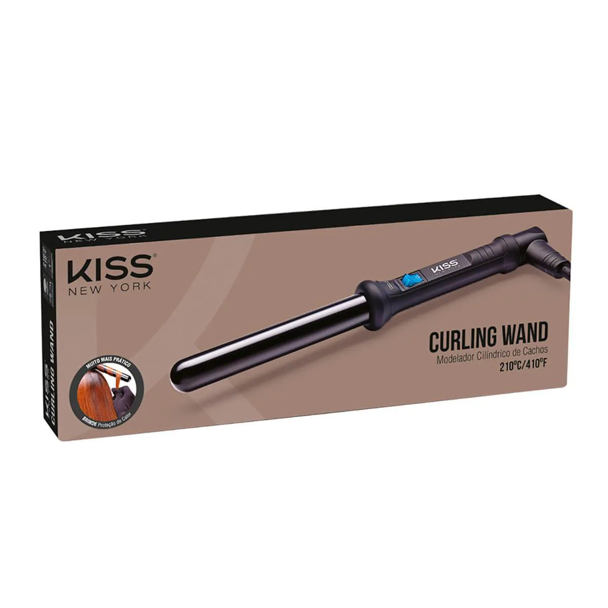 Babyliss Modelador Cilíndrico de Cachos Kiss New York Curling Wand com 1 unidade