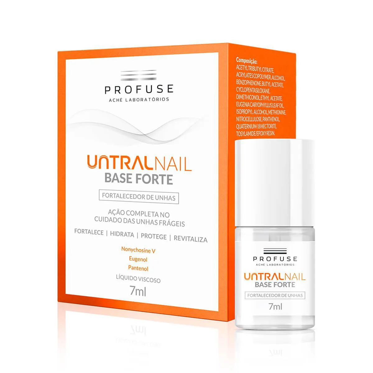 Fortalecedor de Unha Profuse UntralNail Base Forte com 7ml