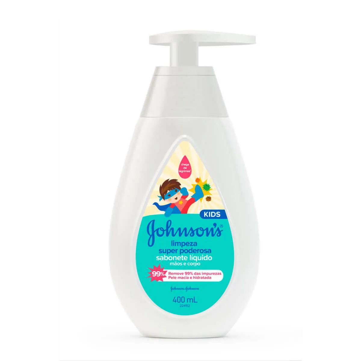 Sabonete Líquido Johnson's Kids Limpeza Super Poderosa 400ml