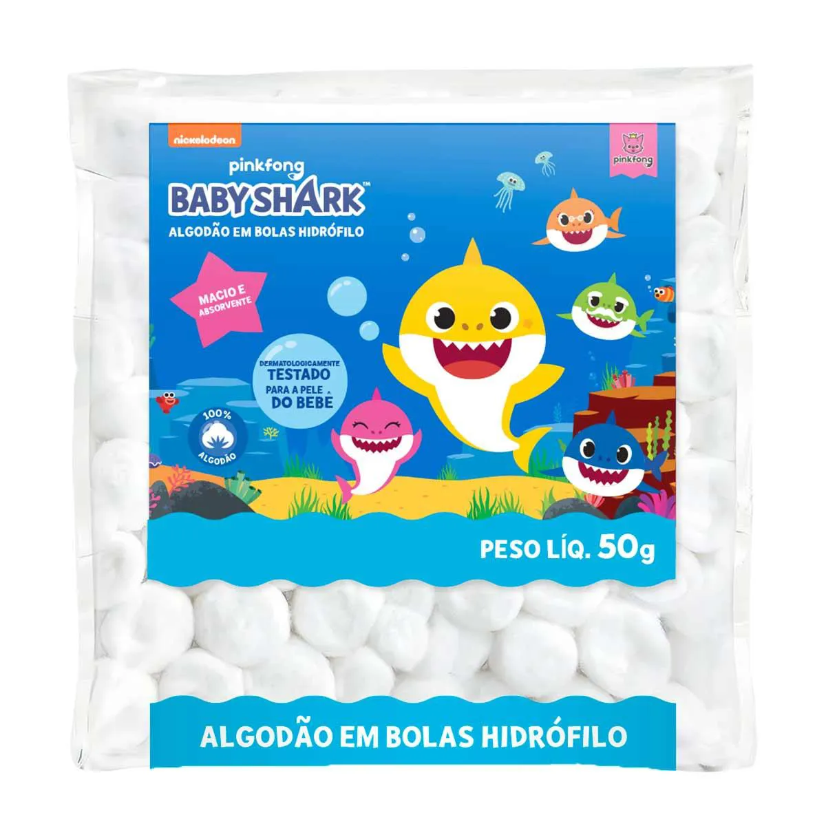 Algodão em Bolas Cremer Baby Shark com 50g