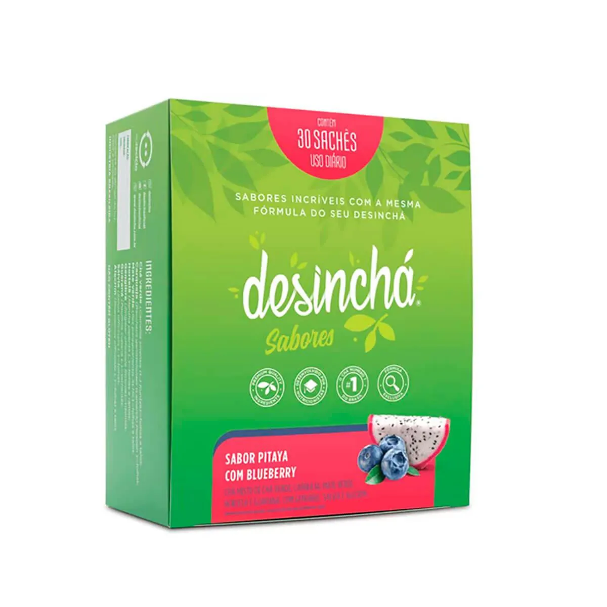 Desinchá Sabores Sabor Pitaya com Blueberry com 30 sachês