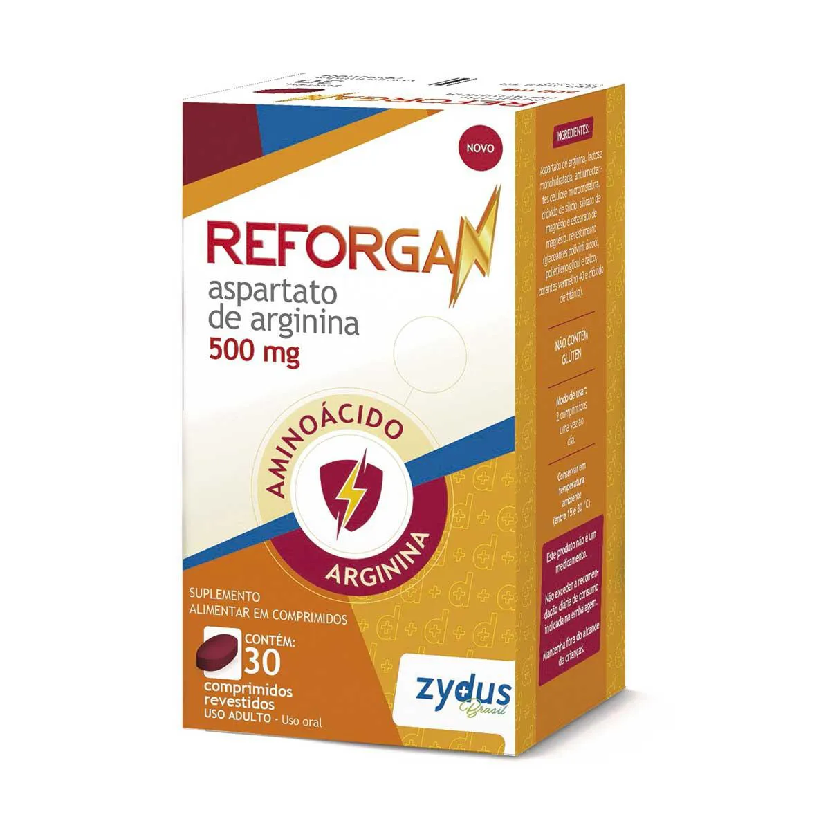 Arginina Reforgan 500mg 30 comprimidos