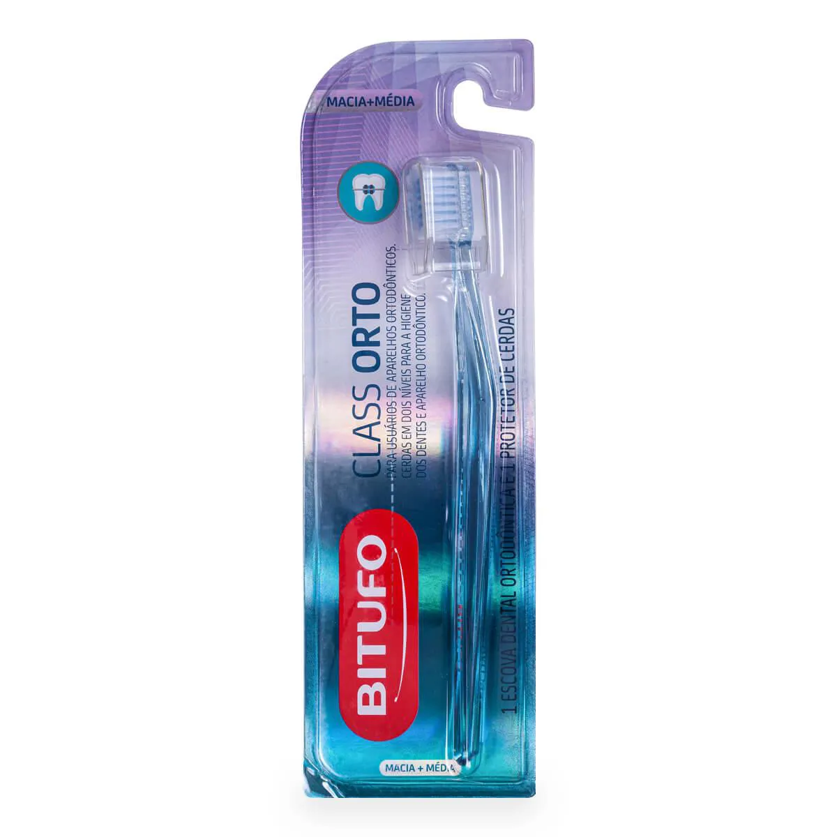 Escova de Dente Ortodôntica Bitufo Class Orto com Capinha | Drogasil