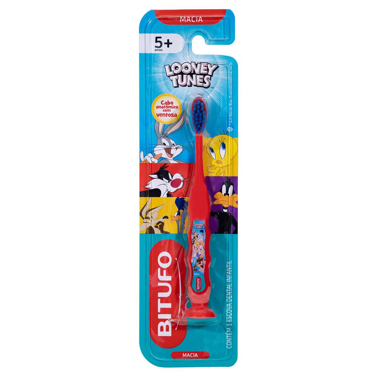 Escova de Dente Infantil Bitufo Looney Tunes Macia 1 unidade