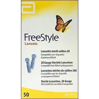 Lanceta Freestyle Optium Lancets - 50 Tiras de 28g cada