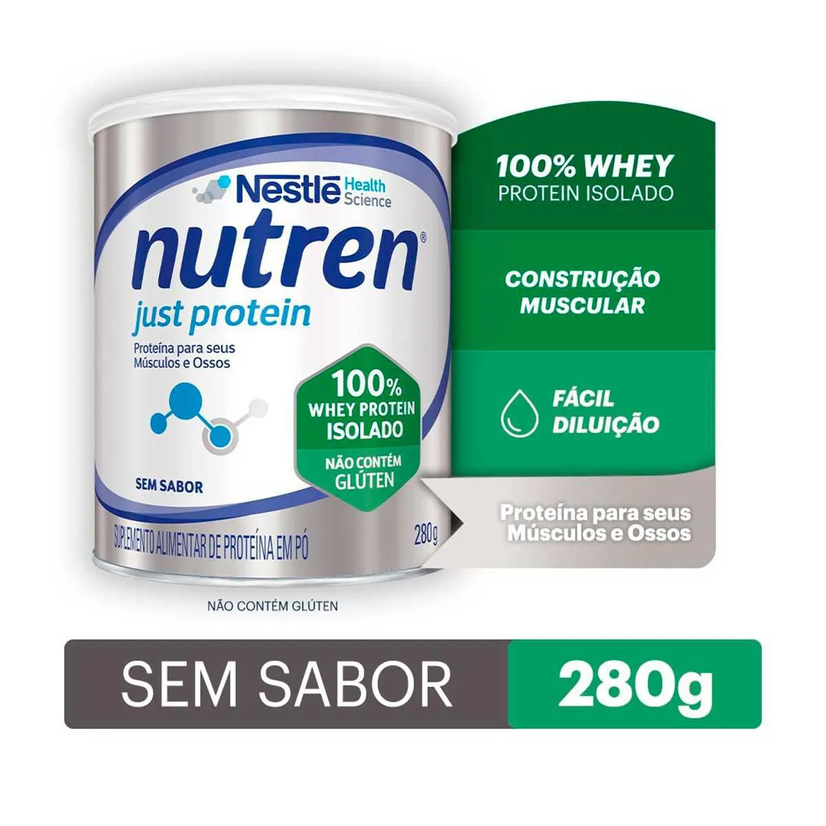 Suplemento Alimentar Nutren Just Protein Sem Sabor 280g