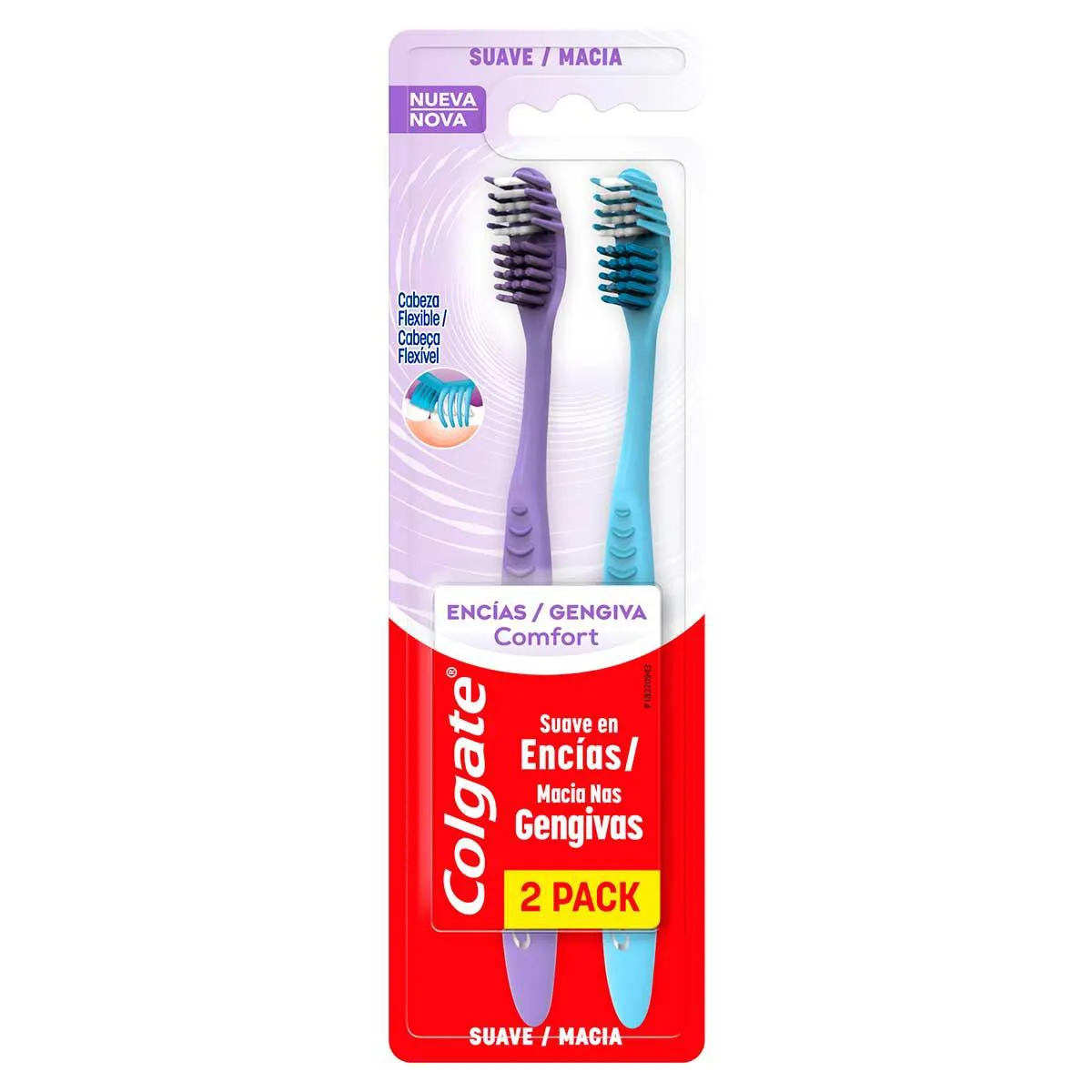 Escova de Dente Colgate Gengiva Comfort Macia com 2 unidades