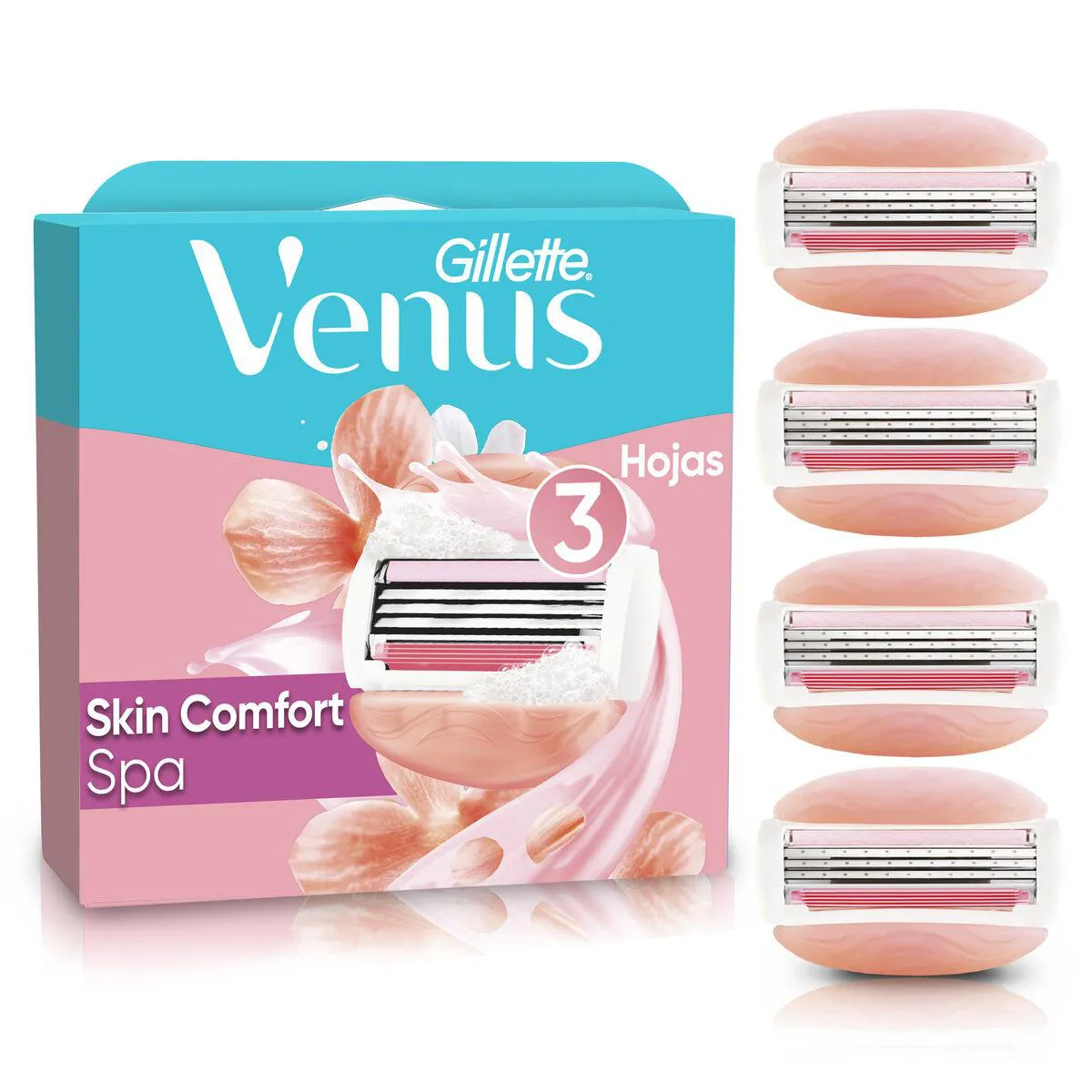 Carga para Aparelho de Depilar Gillette Venus SPA com 4 unidades