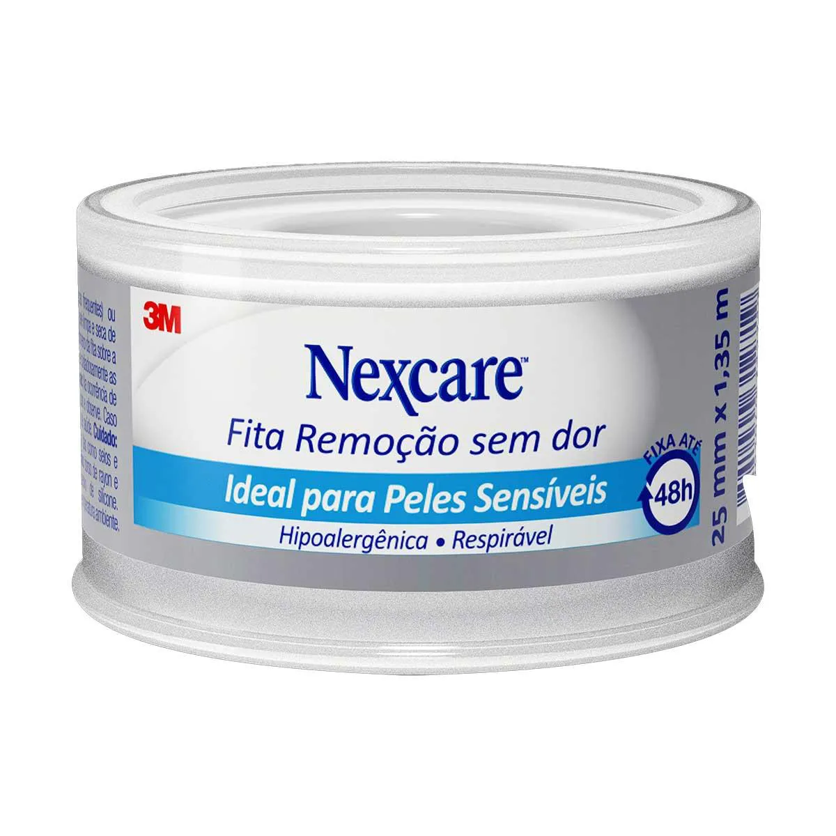 Fita Nexcare Remoção Sem Dor para Peles Sensíveis com 1 rolo de 25mm x 1,35m