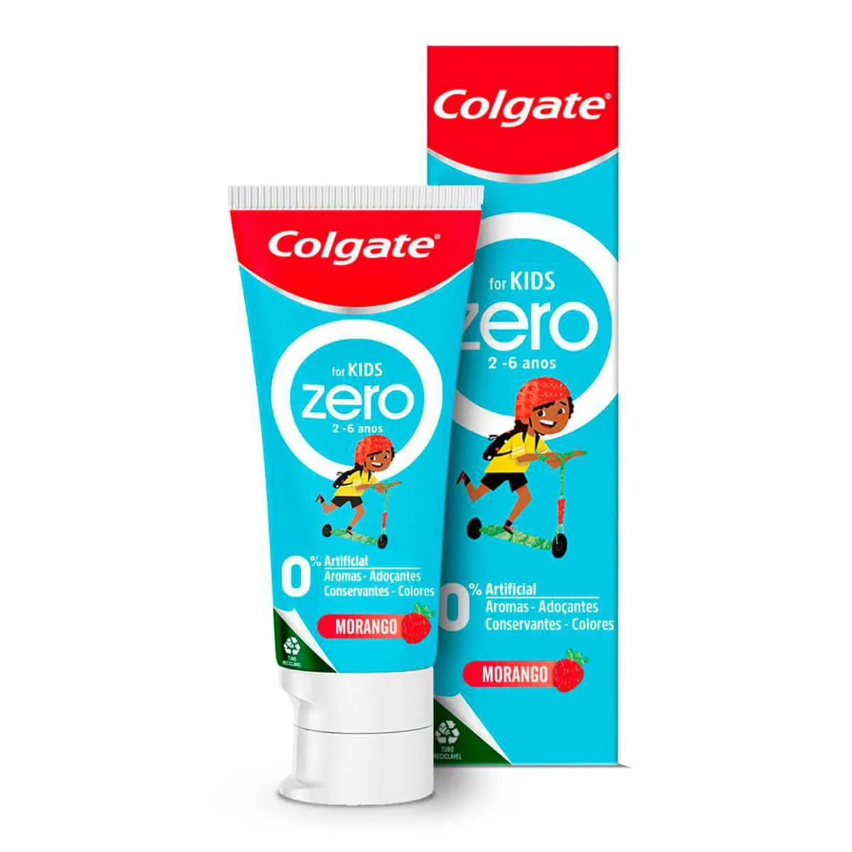 Pasta de Dente Colgate Kids Zero Morango com 70g