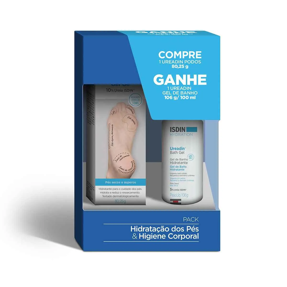 Kit Hidratante para os Pés Ureadin Podos com 75ml+ Gel de Banho Ureadin com 100ml