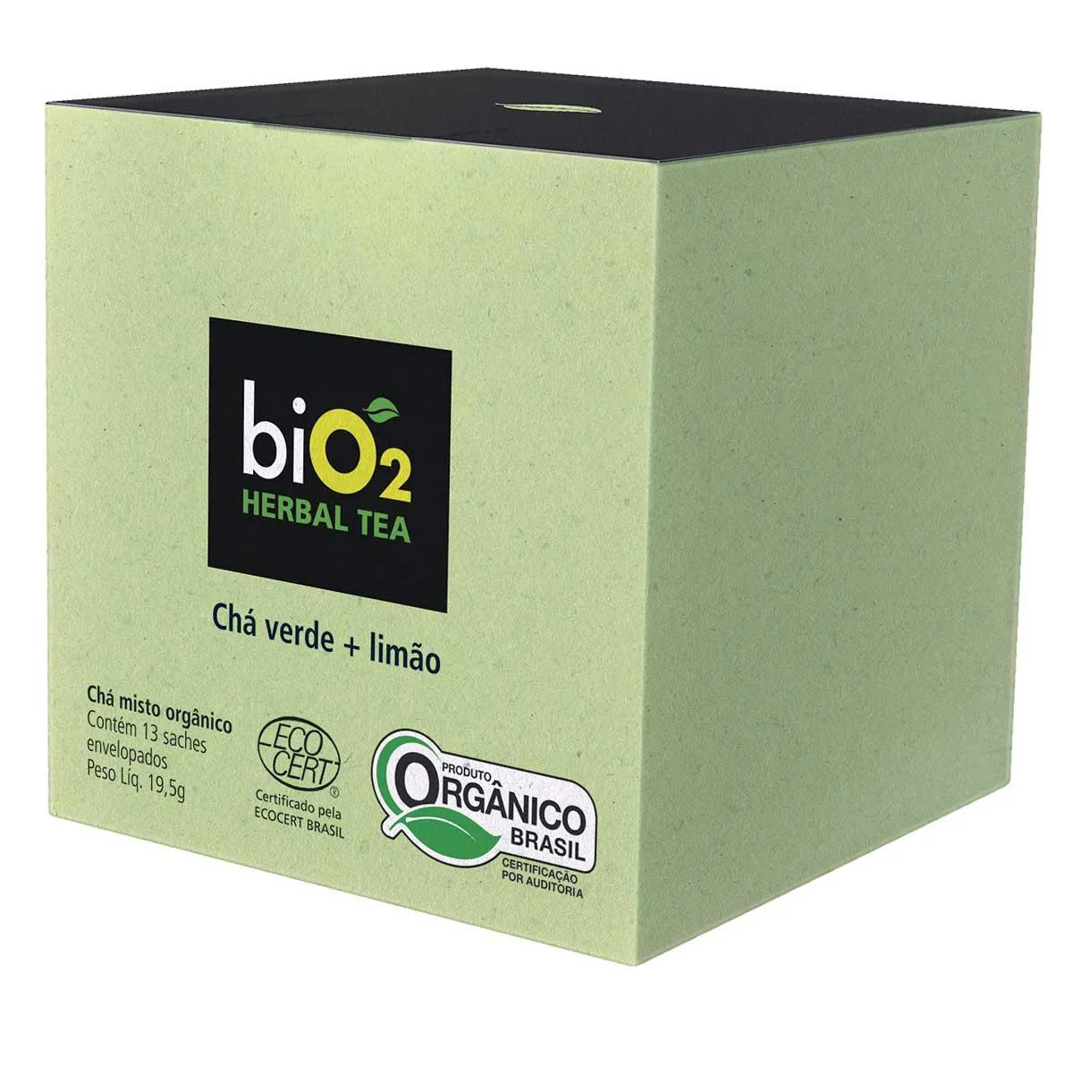 Chá Herbal Tea biO2 Chá Verde e Limão com 13 sachês