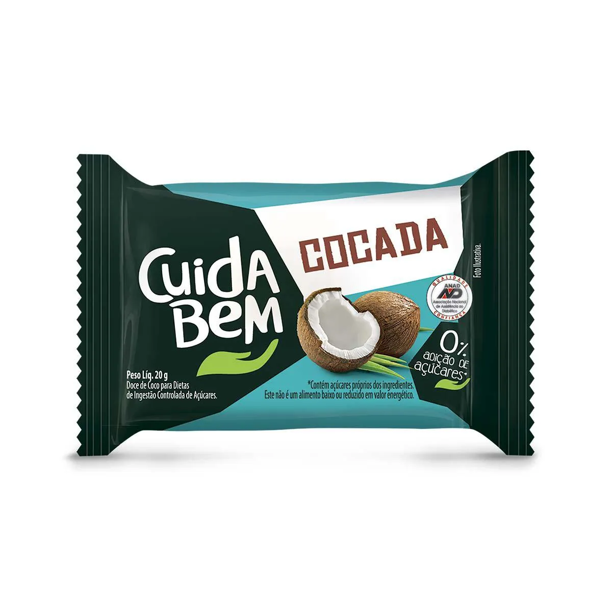 Cocada Zero Açúcar Cuida Bem com 1 unidade