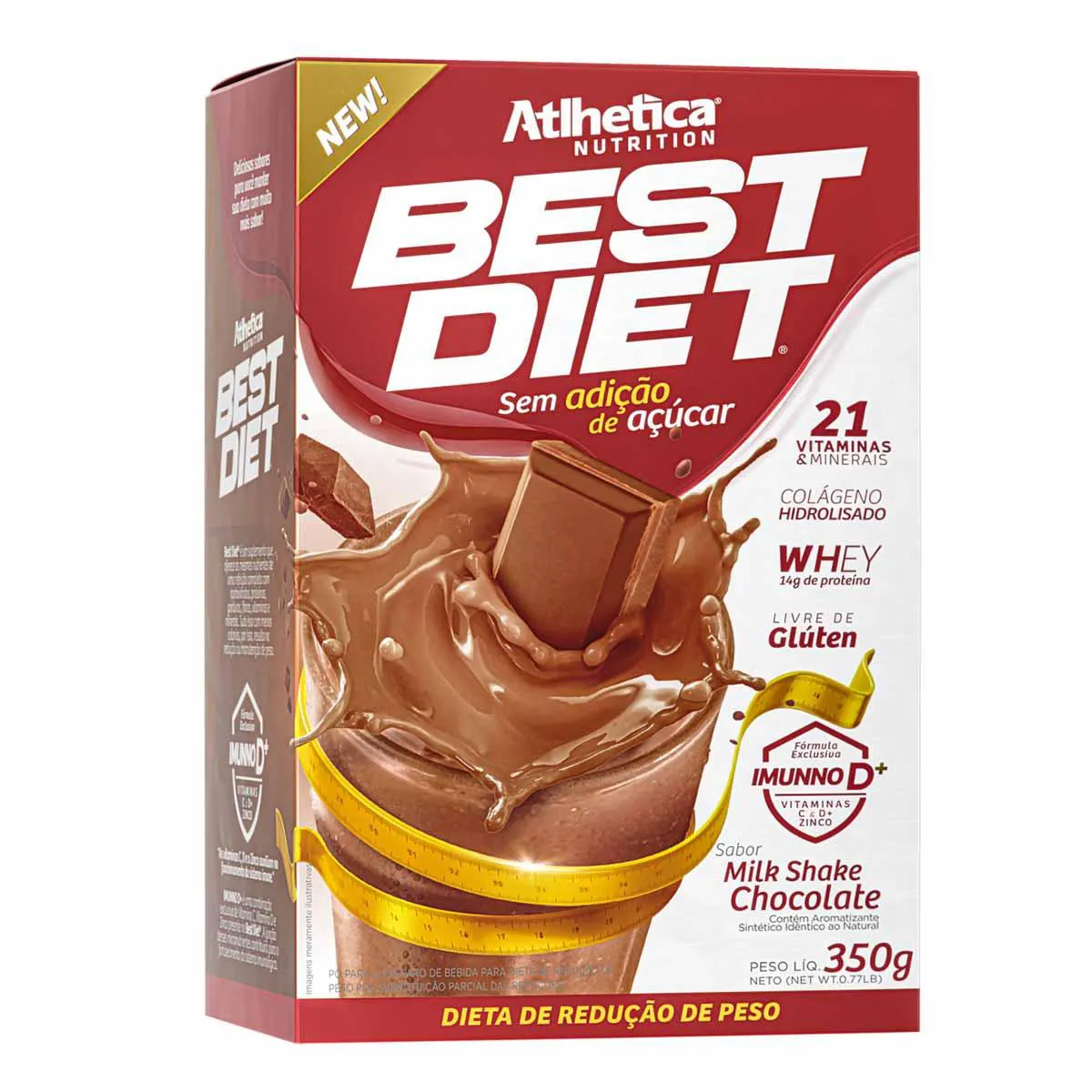 Shake Best Diet Chocolate Zero Glúten e Açúcar com 350g