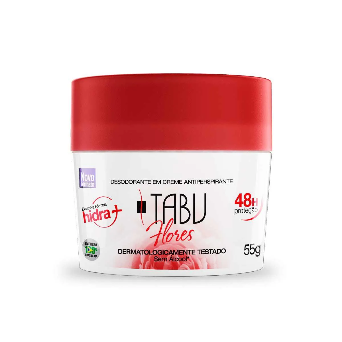 Desodorante Antitranspirante Creme Tabu Flores 48h 55g