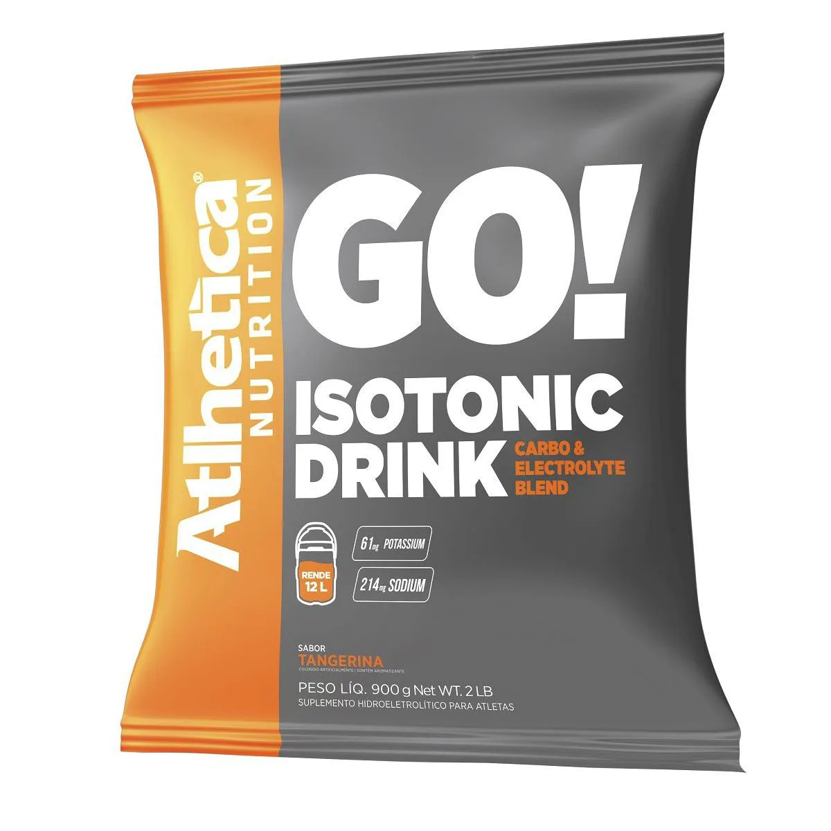 Isotônico Go Isotonic Drink Atlhetica Nutrition Tangerina 900g