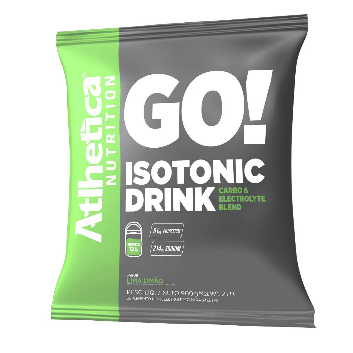 Isotônico Go Isotonic Drink Atlhetica Nutrition Lima Limão 900g