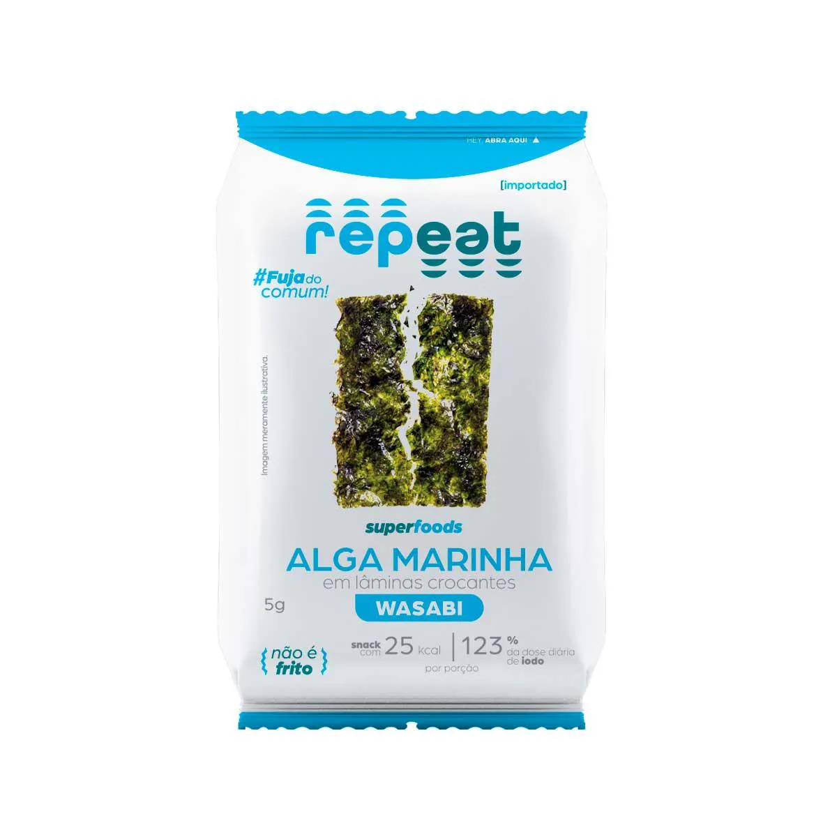 Snack Repeat de Alga Marinha Wasabi 5g