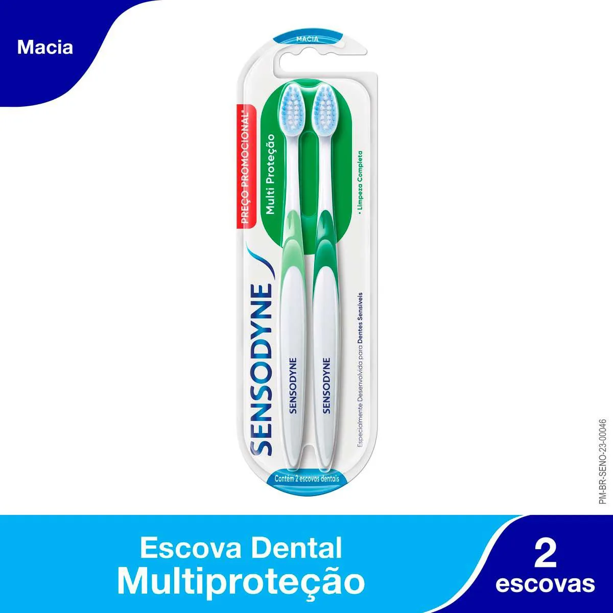 Kit Escova de Dente Sensodyne Multi Proteção para Dentes Sensíveis 2 Unidades