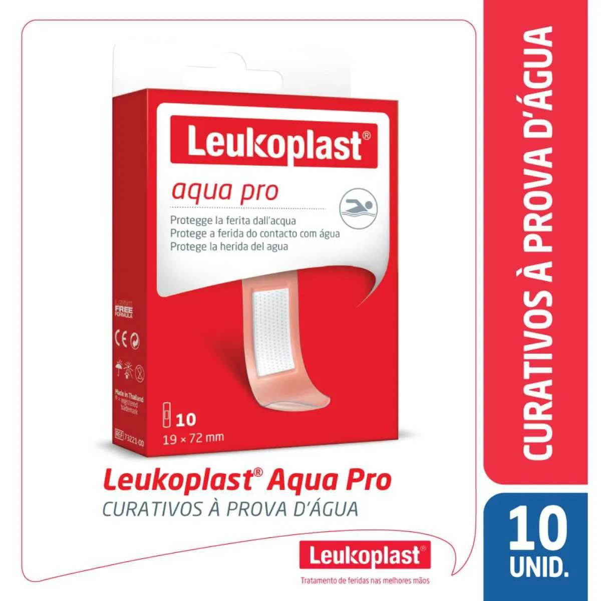 Curativo Leukoplast Aqua Pro Transparente com 10 unidades