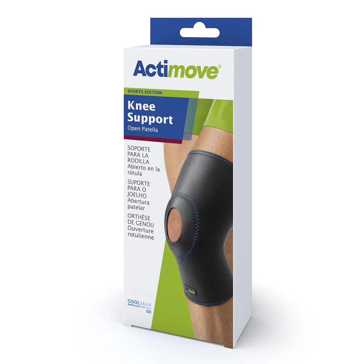 Joelheira Actimove Sports com Patela Aberta P Preta 1 unidade