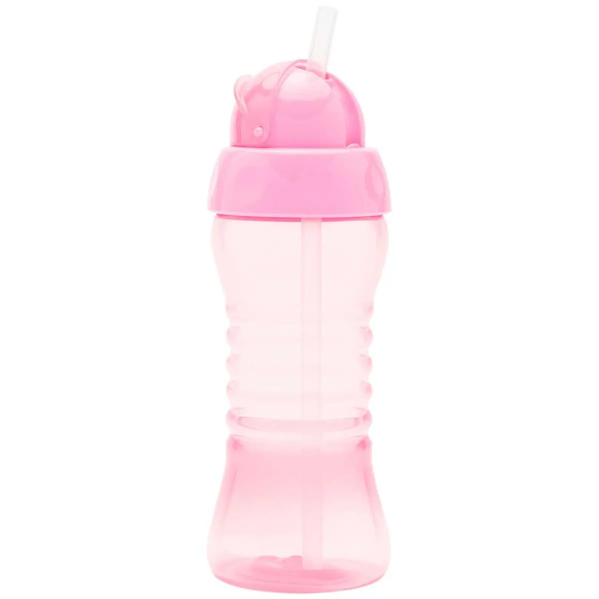 Copo Lolly Clean com Canudo Rosa de 300ml com 1 unidade