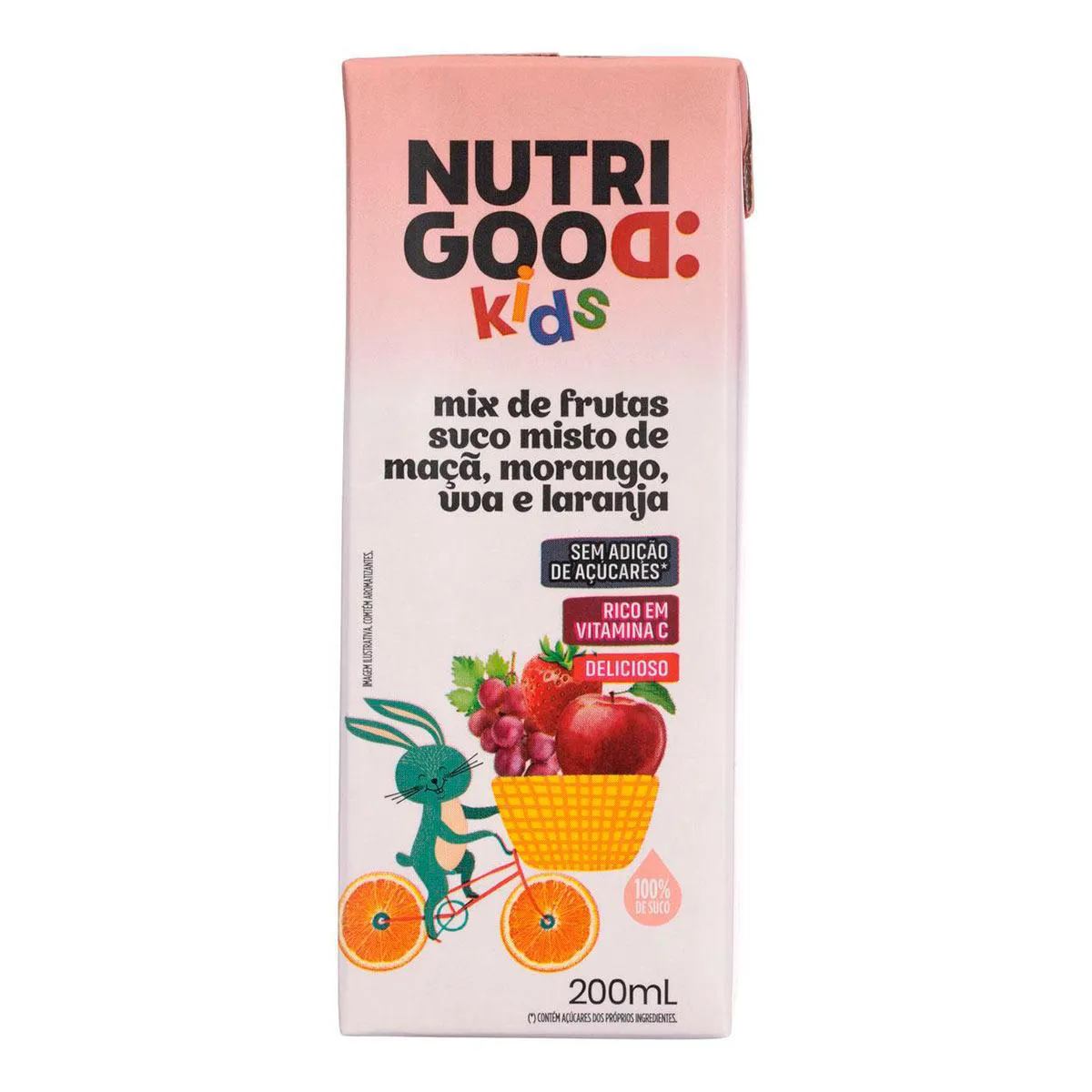 Suco Maçã, Morango, Laranja, Uva Nutrigood Kids 200ml