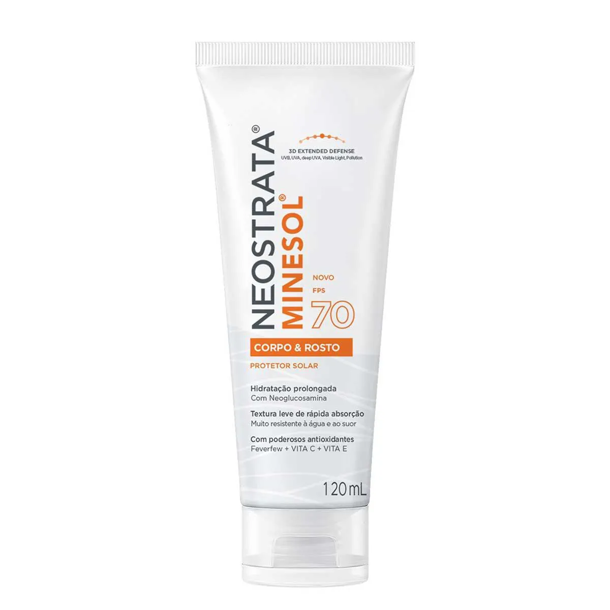 Protetor Solar Facial e Corporal FPS 70 NeoStrata Minesol 120ml