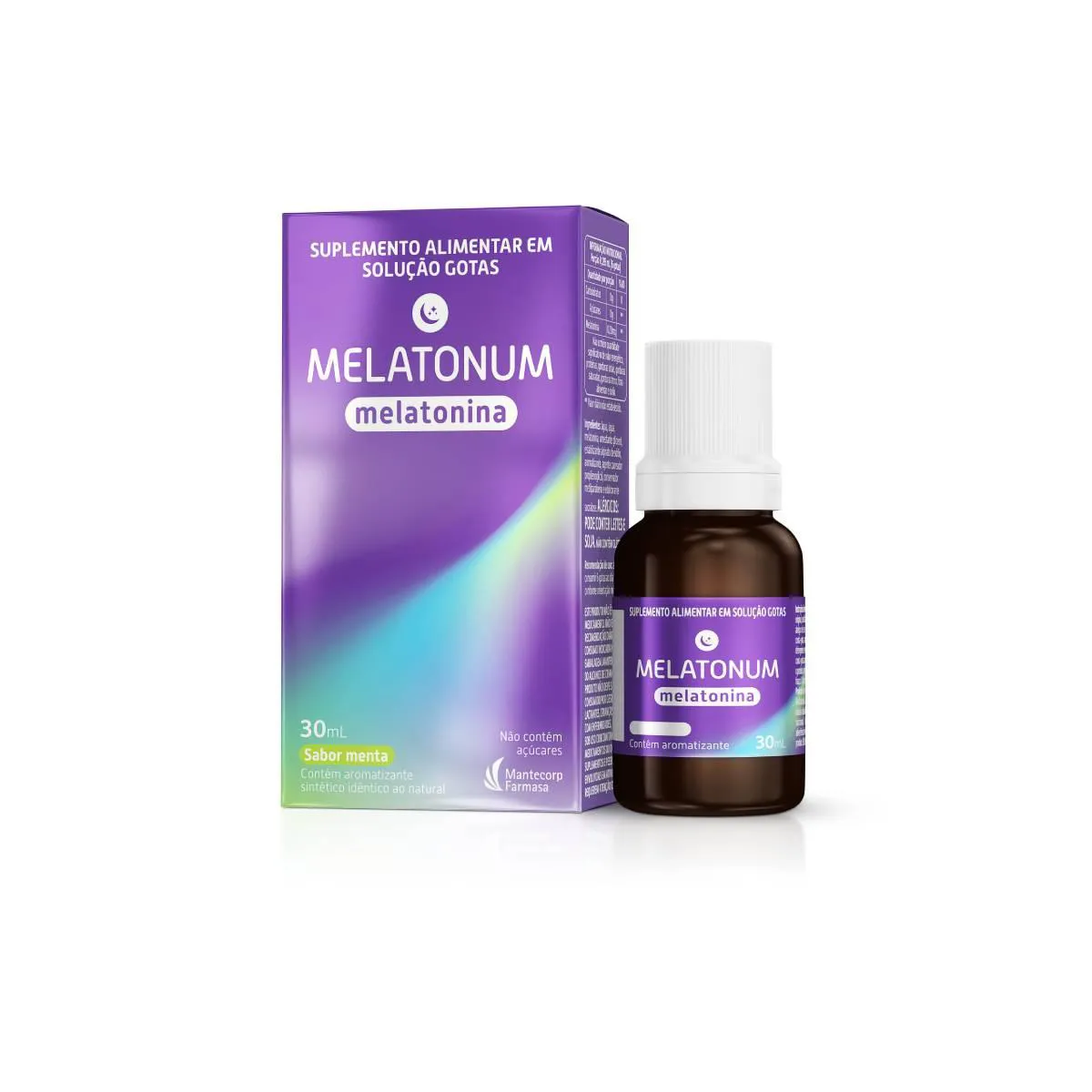 Melatonum Suplemento Alimentar Melatonina em Gotas Sabor Menta 30ml