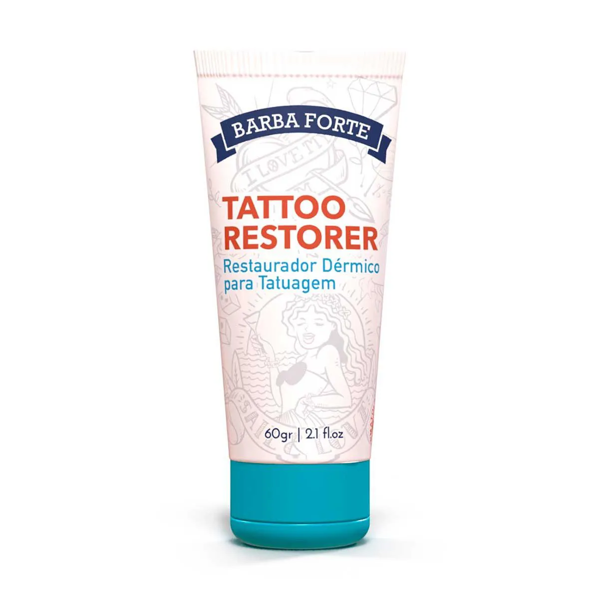 Restaurador Dérmico para Tatuagem Barba Forte Tattoo Restorer com 60g