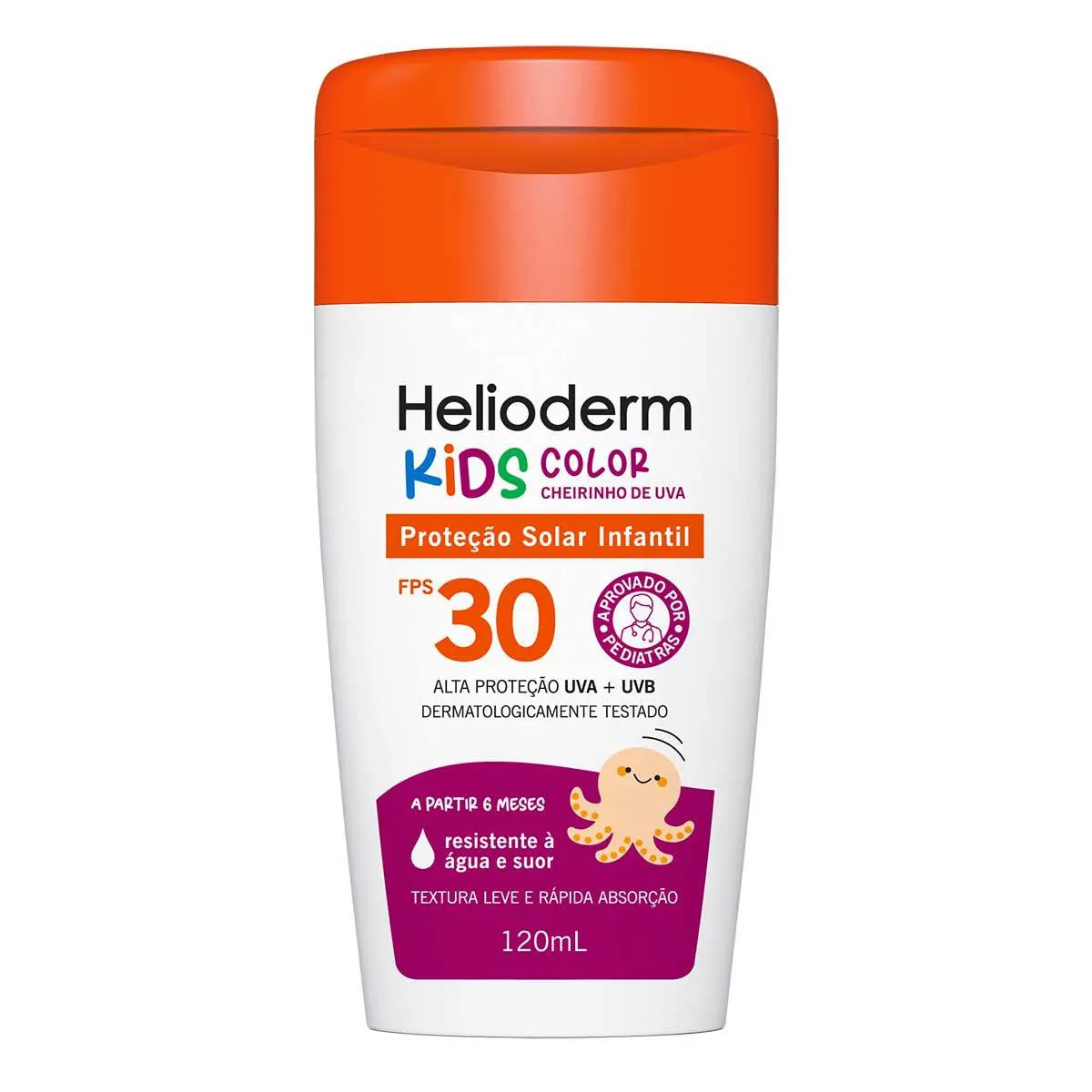 Protetor Solar Corporal Helioderm Suncare Kids Color FPS30 com 120ml