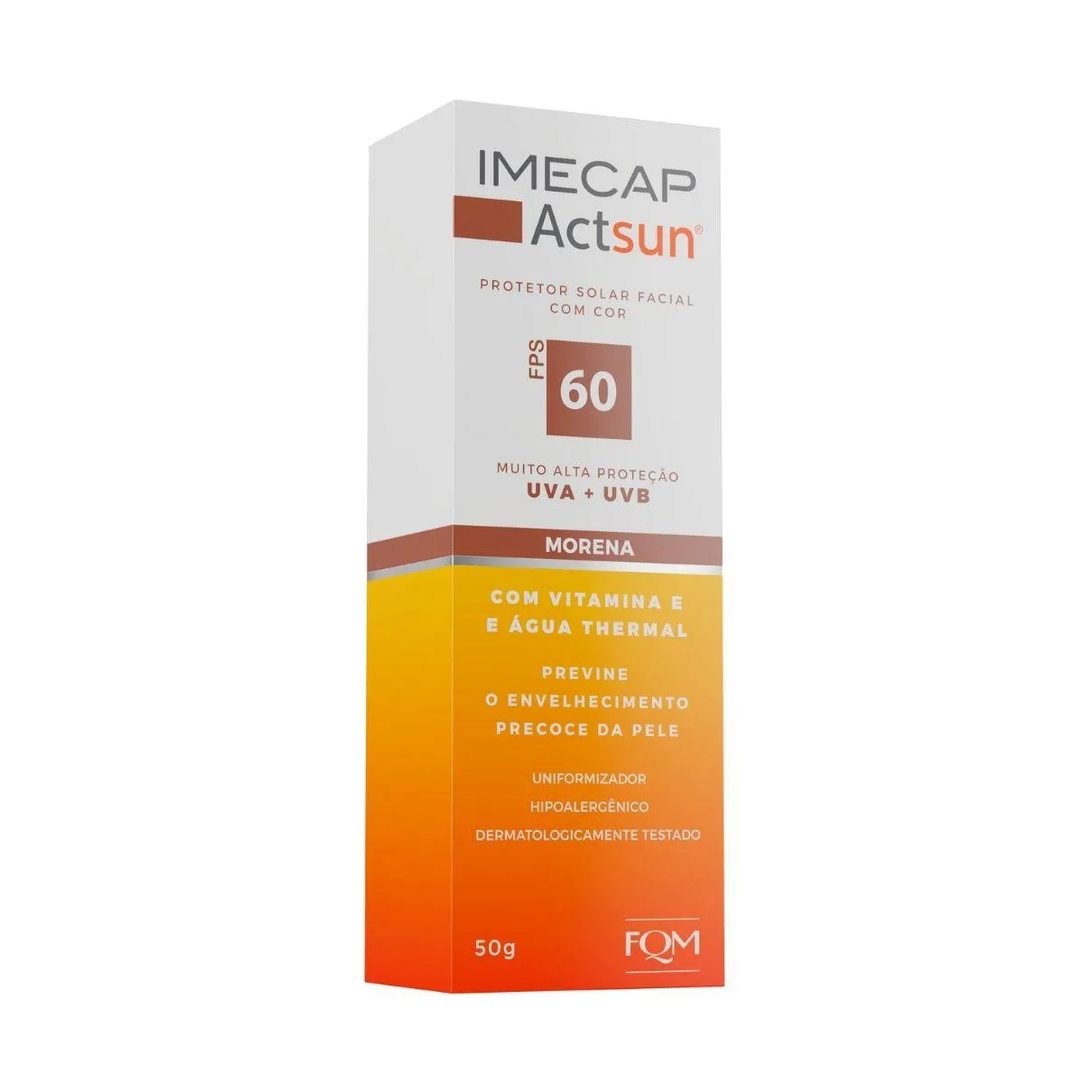 Protetor Solar Facial FPS 60 Imecap Actsun Pele morena 50g