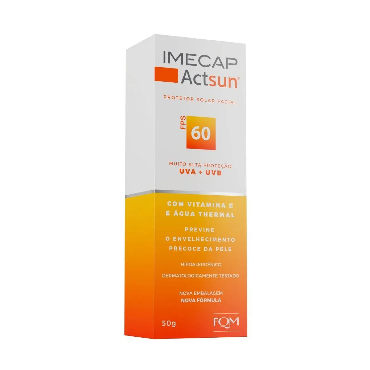 Protetor Solar Facial FPS 60 Imecap Actsun Sem Cor 50g