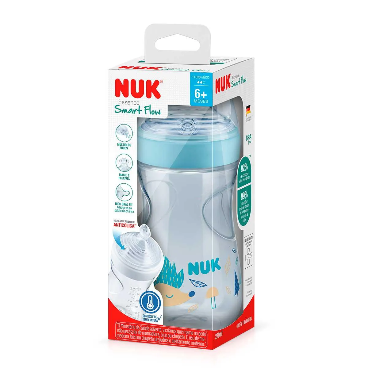 Mamadeira NUK Essence Smart Flow Boy S2 com 270ml