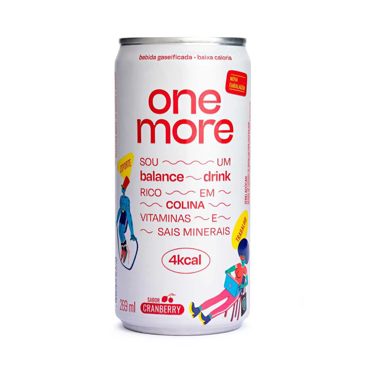 Bebida One More Balance Drink Cranberry Lata com 269ml