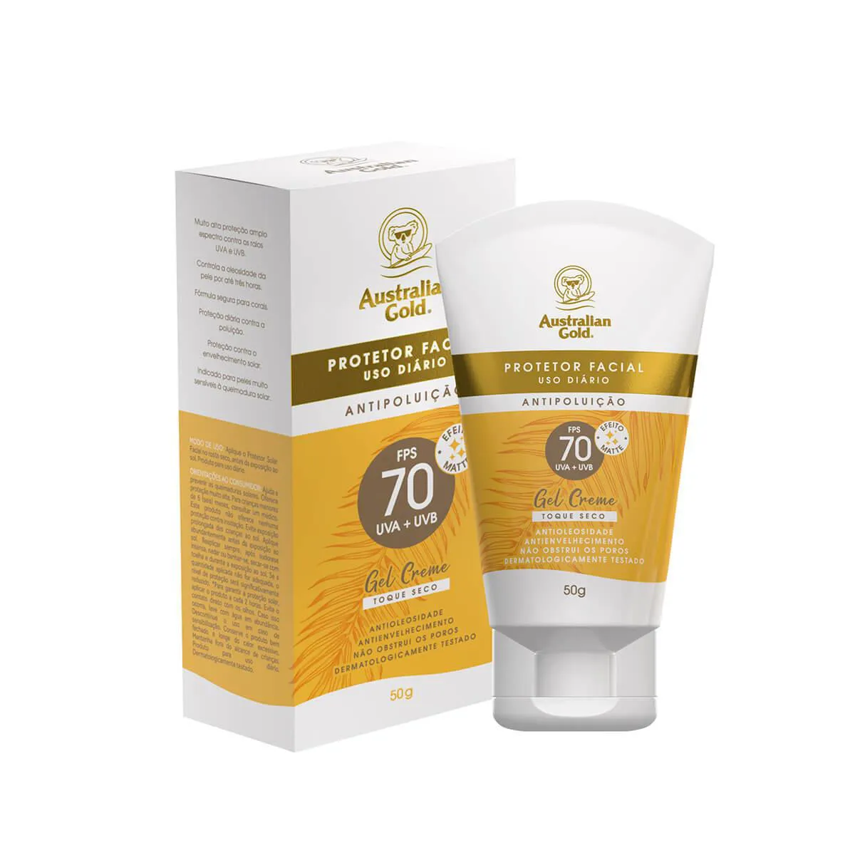 Protetor Solar Facial FPS 70 Australian Gold 50g