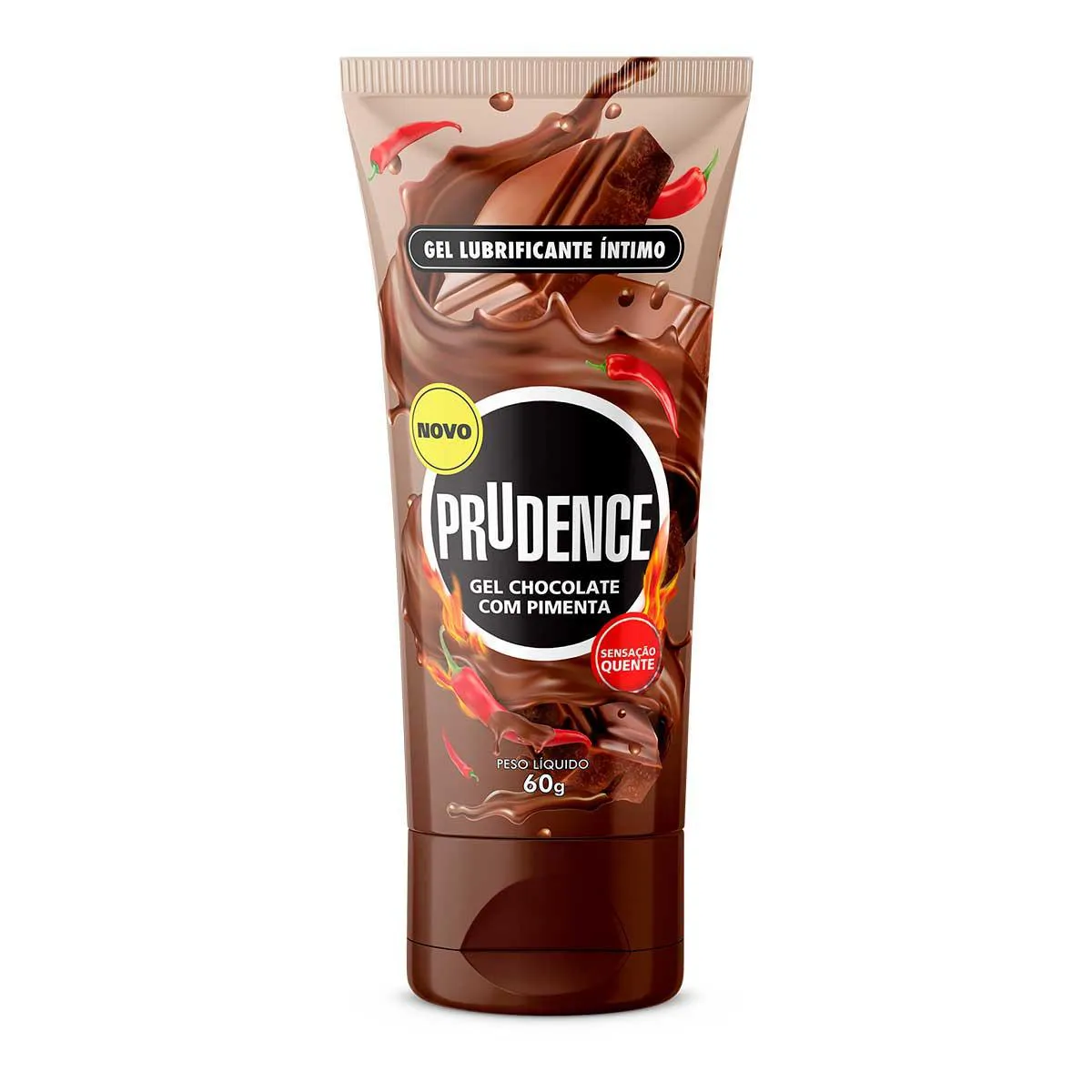 Gel Lubrificante Íntimo Prudence Chocolate com Pimenta com 60g