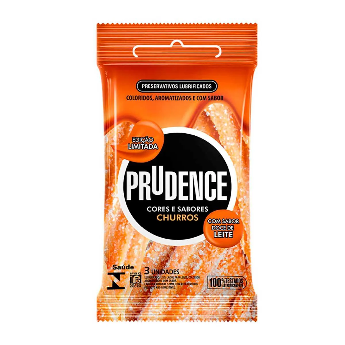 Camisinha Prudence Cores e Sabores Churros com 3 unidades | Droga Raia