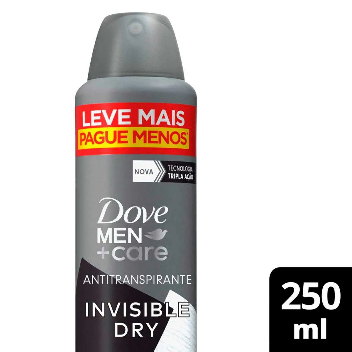 Desodorante Antitranspirante Aerosol Dove Men +Care Invisible Dry 48h 250ml