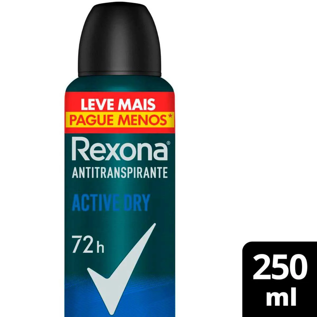 Desodorante Antitranspirante Aerosol Rexona Men Active Dry 72h 250ml