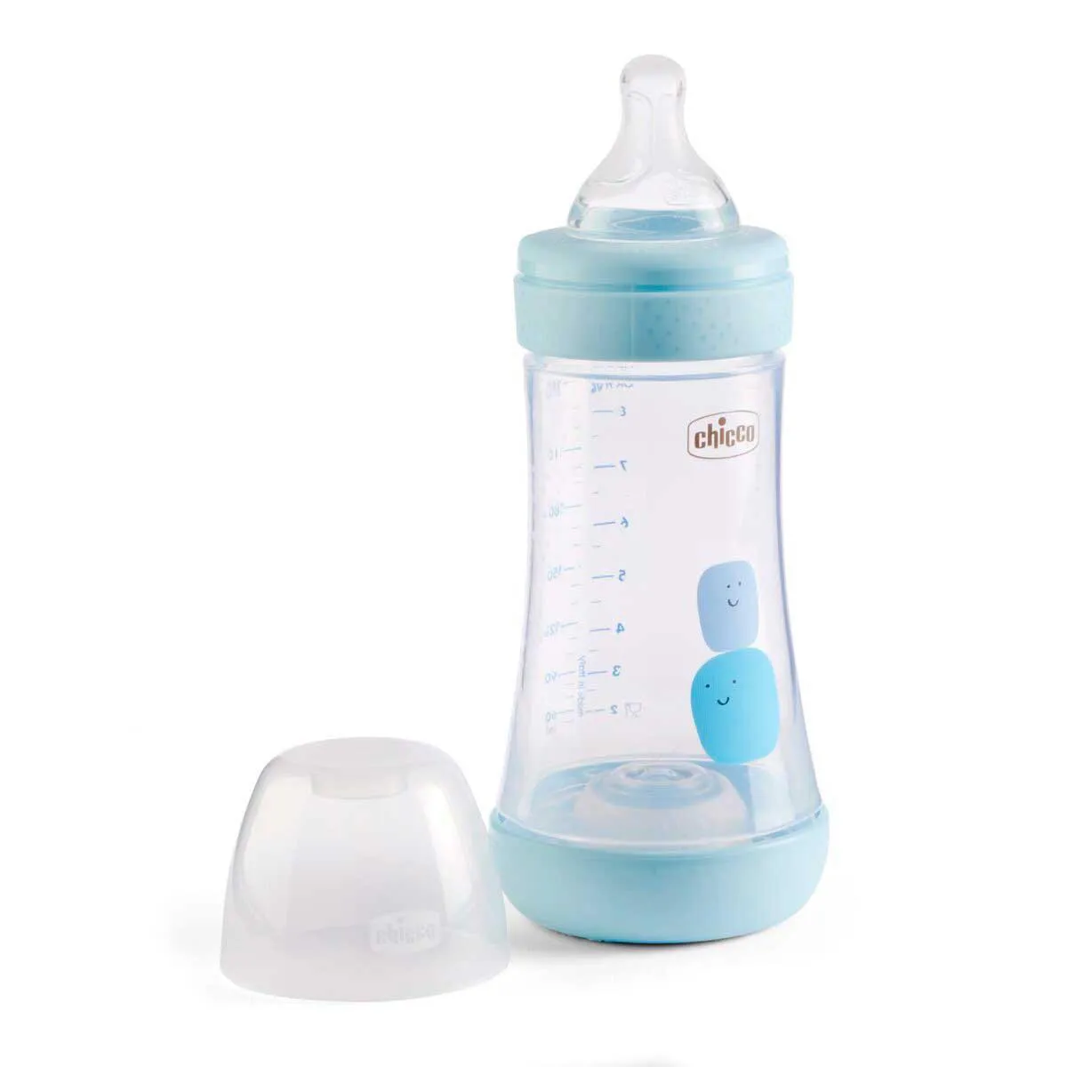 Mamadeira Chicco Perfect 5 Fluxo Médio 2m+ Azul de 240ml