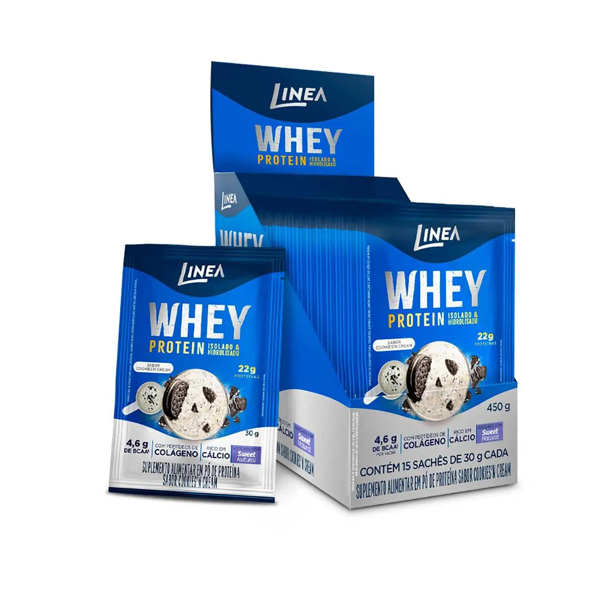 Whey Protein Linea Cookies'N Cream Sachê 30g